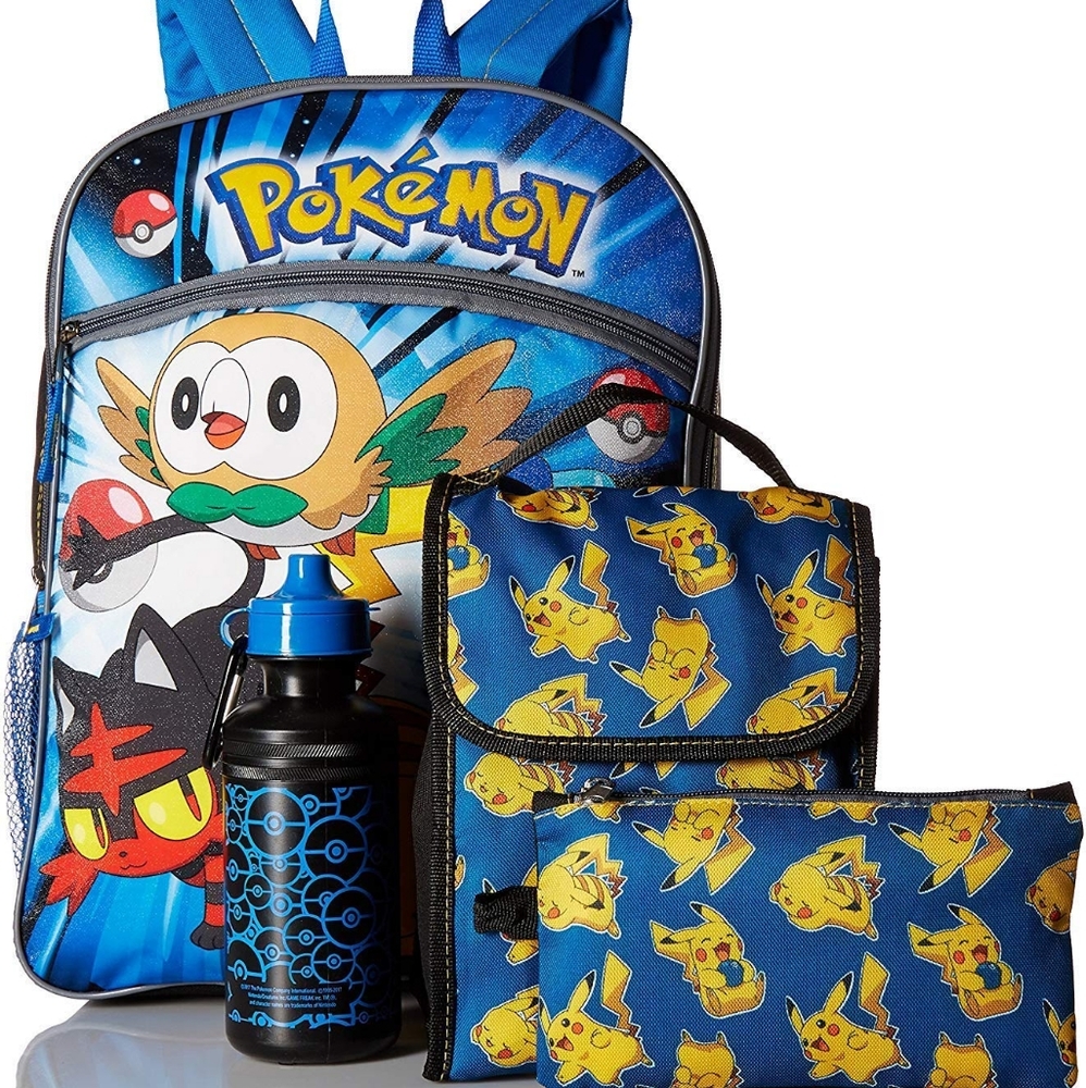 Pokemon 5 piece backpack set (New)